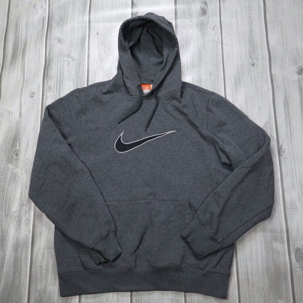 Vintage Nike Y2K The Athletic Dept Men's Hoodie Grau Size Large Fitness